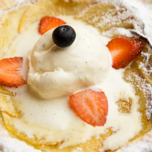 Tartelette aux pommes avec glace vanille (10 minutes)